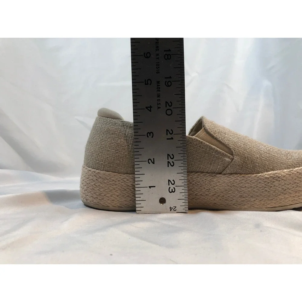 Skechers Martha Stewart Womens US 9 Espadrille Platform Slip On Shoes Natural
